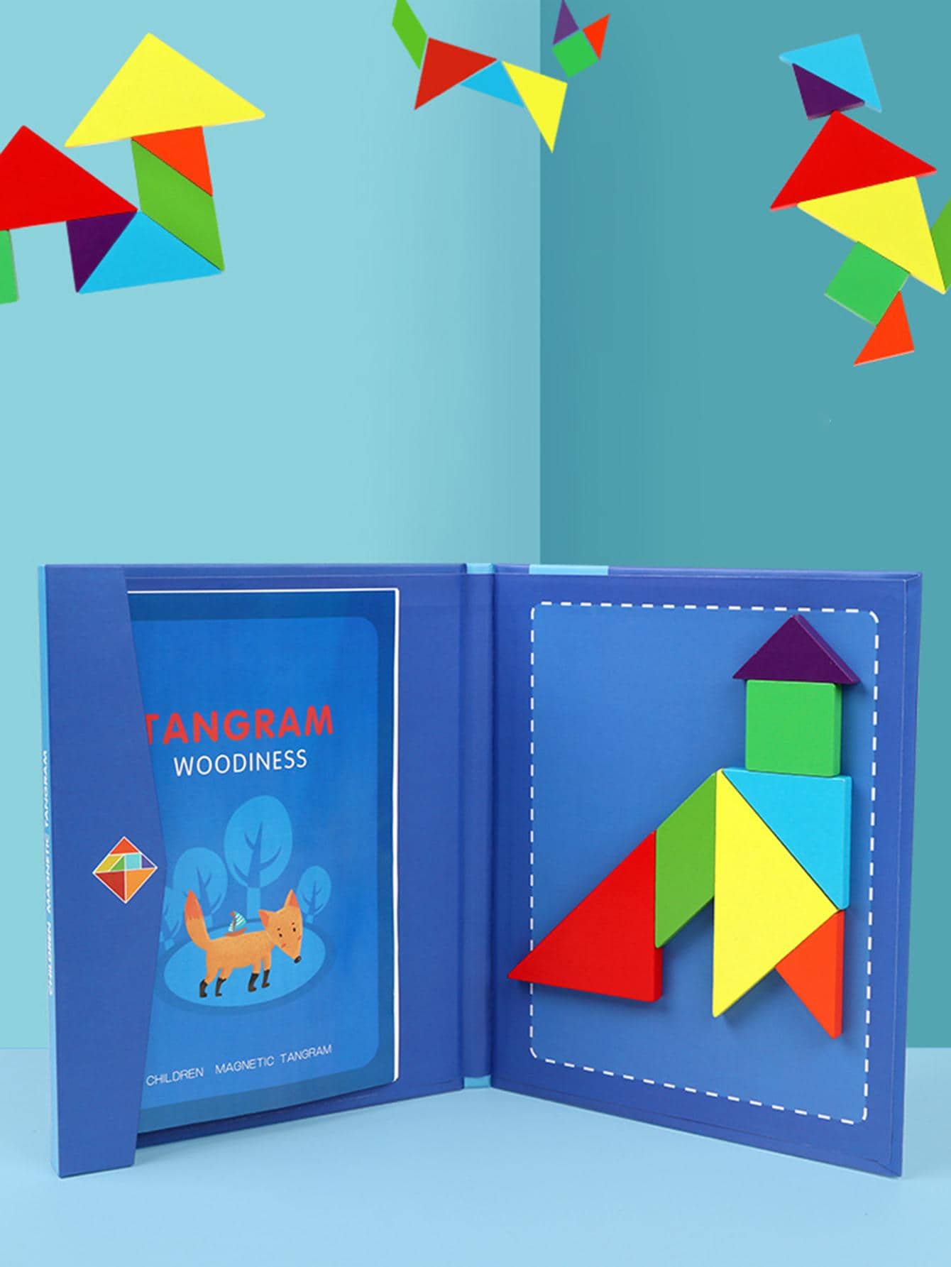 1 pieza rompecabezas moderno Tangram Juego para casa - Azul - Ver 1