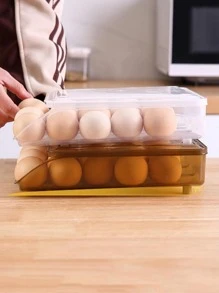 1入組塑膠雞蛋收納極簡透明雞蛋收納盒 - 無色 - 查看 5