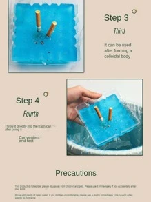 30pcs Ashtray Without Liquid, Modern Clear Ashtray For Home - Blue - View 3