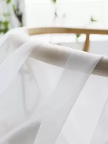 1 Rèm Cửa Sổ Sợi Polyester Trắng Trong Suốt, Phong Cách Lãng Mạn, Thích Hợp Cho Trang Trí Phòng Khách Và Phòng Ngủ - trắng - Xem 9