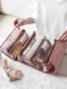 1 件大容量化妆品收纳袋，波西米亚风，适用于假日海滩、浴室收纳、卧室收纳，大容量