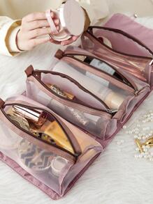 1 件大容量化妆品收纳袋，波西米亚风，适用于假日海滩、浴室收纳、卧室收纳，大容量