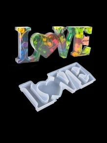 1pc Love Design DIY Silicone Mold - White - View 3