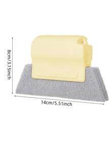 Herramienta de limpieza de ranuras 2 en 1, marco de ventana, cepillo de limpieza de ranuras de puertas, herramienta de limpieza de rieles de puertas correderas, limpiador de grietas de mano - Multicolor - Ver 2
