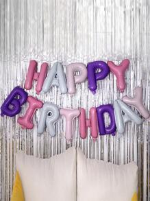 13pcs/set Happy Birthday Decoration Balloon,Letter Foil Balloon,Birthday Party Decoration - Multicolor - View 4