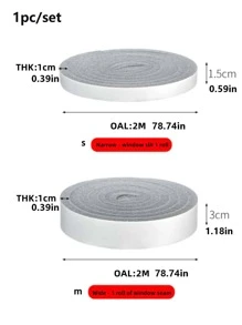 1pc PUR Gap Sealing Strip,Simple Grey Self-adhesive Sealant Tape For Sealing Windows/Doors Frame Side - Grey - View 9