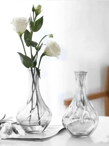 1 Bình Thủy Tinh, Bình Hoa Trong Suốt Bắc Âu Cho Trang Trí Nhà - Trong sáng - Xem 4