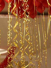 6 rollos liso color globo simple de plástico globo cinta para de fiesta de cumpleaños - Negro - Ver 4