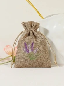 1 Hoa Thêu Dây Rút Thiết Kế Túi Quà, Boho Thiết Kế Thêu Túi Gói Quà Cho Hộ Gia Đình - Màu Khaki - Xem 1