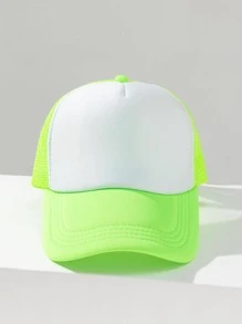 1 Mũ bóng chày thoáng khí và xốp đơn giản dành cho nữ có lưới với thiết kế rỗng - màu xanh lá - Xem 1