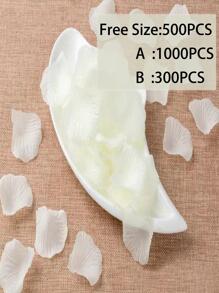 500片人造玫瑰花瓣人造花絲綢花瓣情人節婚禮花卉裝飾 - 白色 - 查看 3