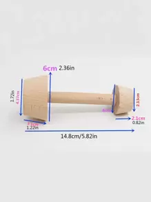 1pc Kitchen Gadgets Wood Egg Tart Pusher Double Side Tart Tamper Pastry Pusher Wooden Egg Tart Mold For Egg Tart Mold Baking Cake Kitchen Tool - Khaki - View 6