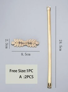 1pc Leaf Shaped Curtain Tieback, Gold Aluminum Alloy Curtain Buckle For Home Decor Gifts Birthday Graduation - Gold - View 4