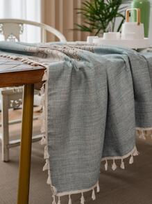 1塊提花桌布 - 灰色 - 查看 2