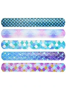 10入組/套PVC耳環卡通可愛美人魚和海星圖案耳環適合派對 - 彩色 - 查看 4