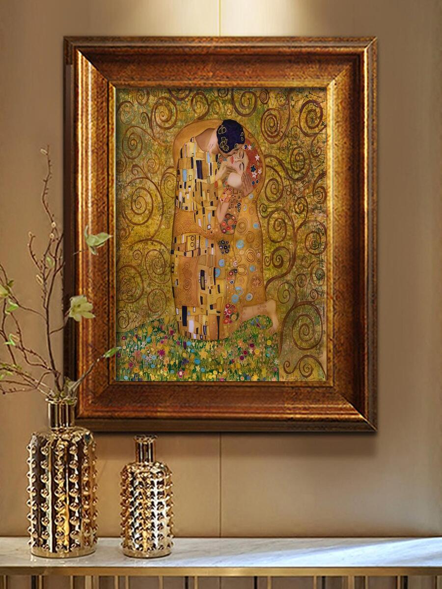 1入組人物圖形無框繪畫創意化學纖維牆壁藝術繪畫適用於家居牆壁裝飾 - 多色 - 查看 1