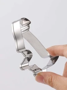 1 套 4 件不锈钢恐龙系列饼干模具，DIY 卡通图案烘焙饼干模具