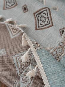 1 Khăn Trải Bàn Dạ Nỉ, Hiện Đại Polyester Tua Rua Trang Trí Hình Chữ Nhật Khăn Trải Bàn Cho Gia Đình - Nhiều màu - Xem 5