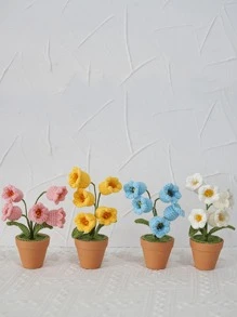 1 件装饰工艺品，创意亚克力花朵设计家居装饰品最佳礼物 - 粉色 - 查看 6