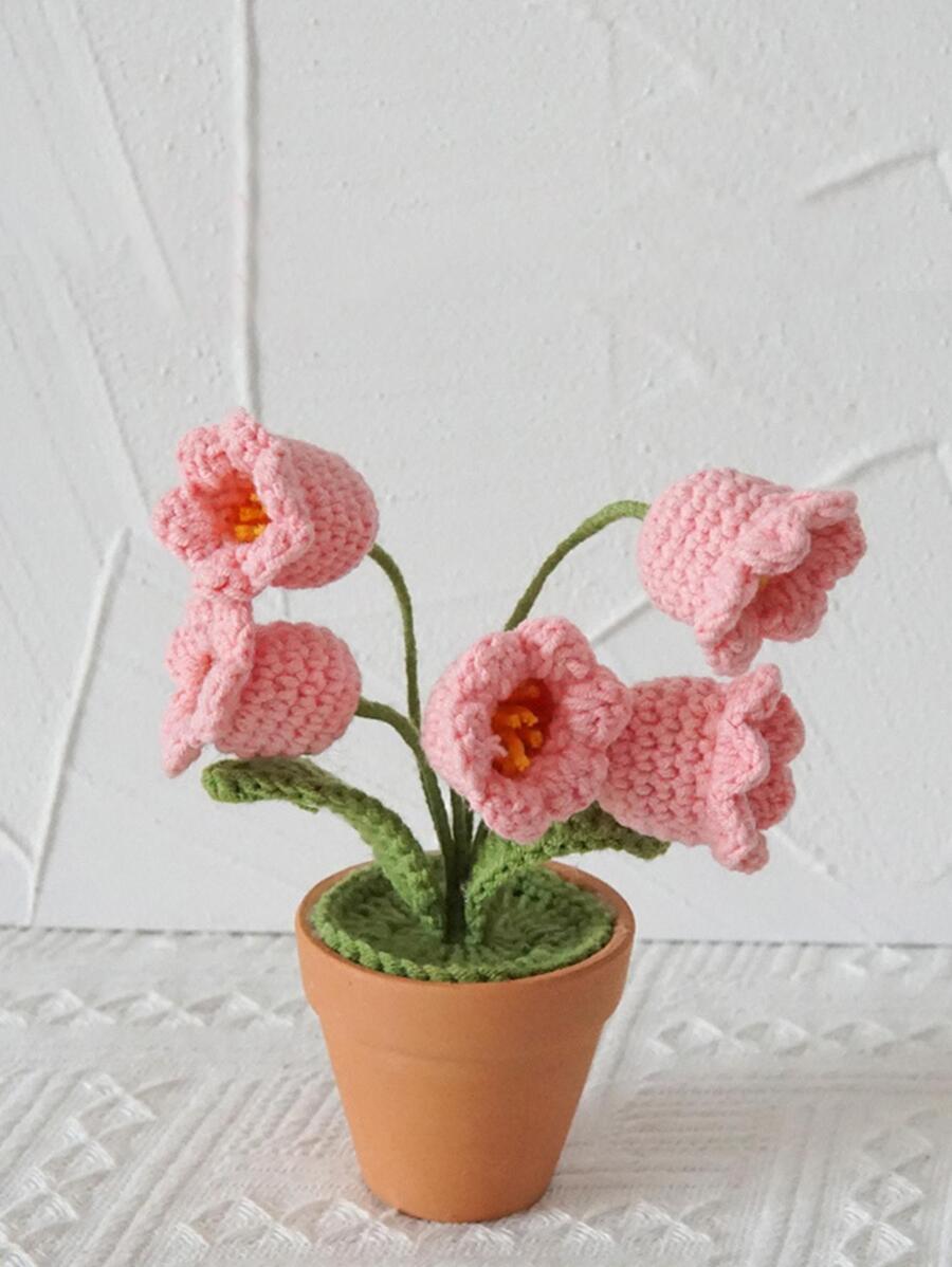 1 件装饰工艺品，创意亚克力花朵设计家居装饰品最佳礼物 - 粉色 - 查看 1