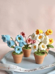 1 件装饰工艺品，创意亚克力花朵设计家居装饰品最佳礼物 - 粉色 - 查看 3