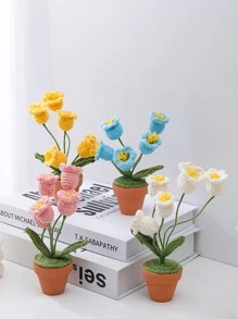 1 件装饰工艺品，创意亚克力花朵设计家居装饰品最佳礼物 - 粉色 - 查看 5