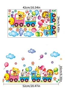 兒童卡通圖案墻面貼紙 - 彩色 - 查看 2