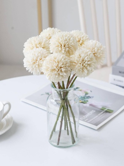 1/2/5/12/16PCS Artificial Ball, Chrysanthemum, Embroidered Ball, Wedding Decoration, Home Vase, Decoration, Dining, Living Room, Bedroom, Bedside Flower Arrangement, Bride Holding Flower, Wrist Flower, Breast Flower Material, Birthday Party Decoration Material, New Year's Valentine's Day Gifts