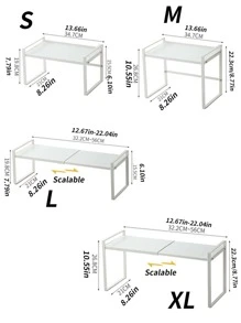 1 peça Suporte de armazenamento de cozinha multifuncional - Branco - Visão 2