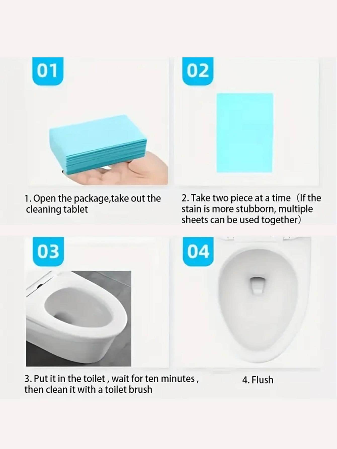 30pcs Toilet Cleaning Tablet, Low Odor, Effective Toilet Bowl Cleaner