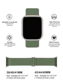 10 chiếc dây đeo đồng hồ thể thao bằng nylon co giãn, kiểu vòng đơn, tương thích với Apple Watch, Watch, Watch, Versa 2/1, Galaxy Watch 7/6/5/4/3/2/1, kích thước 20mm, 22mm, 38mm, 40mm, 41mm, 42mm, 44mm, 45mm, 46mm, 49mm, unisex. Dây đeo đồng hồ bằng nylon co giãn, tương thích với Apple Watch Series 11/10/9/8/7/6/SE/5/4/3/2/1 Ultra/Ultra, món quà lý tưởng cho học sinh nhân dịp tựu trường. - Nhiều màu - Xem 4