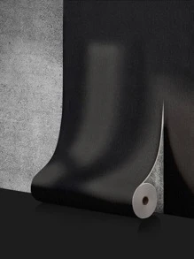 1pc 50 cm * 2,8 m / 1,4 m2 Nhãn dán tường xi măng tự dính màu đen cho tường thô, chống thấm, chống ẩm, chống nấm mốc, tấm trang trí tường decal xốp, cải tạo tường, cách âm, cách nhiệt, giấy dán tường chống va chạm - màu đen - Xem 2