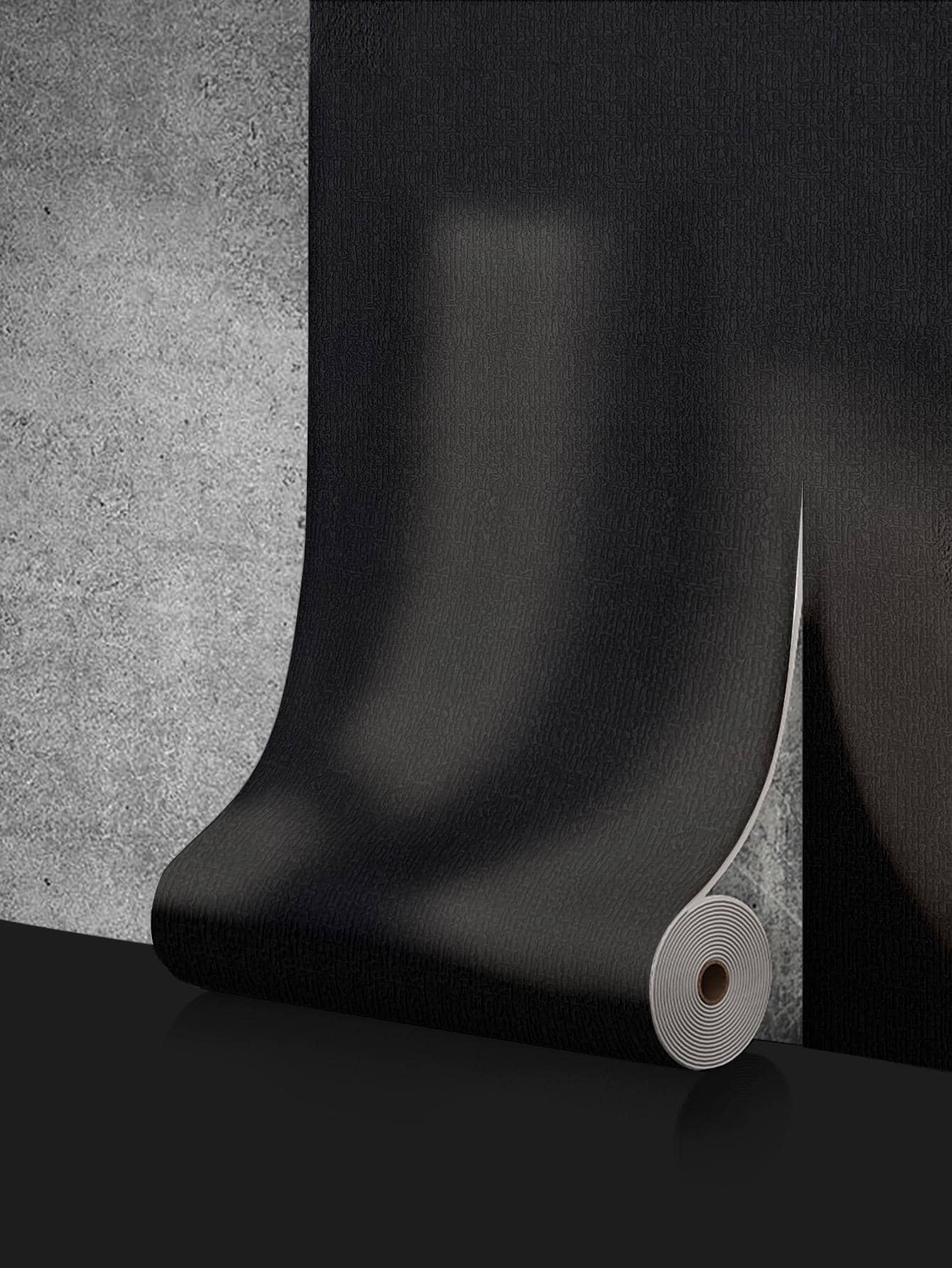 1pc 50 cm * 2,8 m / 1,4 m2 Nhãn dán tường xi măng tự dính màu đen cho tường thô, chống thấm, chống ẩm, chống nấm mốc, tấm trang trí tường decal xốp, cải tạo tường, cách âm, cách nhiệt, giấy dán tường chống va chạm