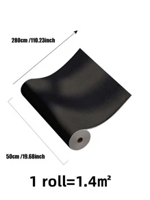 1pc 50 cm * 2,8 m / 1,4 m2 Nhãn dán tường xi măng tự dính màu đen cho tường thô, chống thấm, chống ẩm, chống nấm mốc, tấm trang trí tường decal xốp, cải tạo tường, cách âm, cách nhiệt, giấy dán tường chống va chạm - màu đen - Xem 4