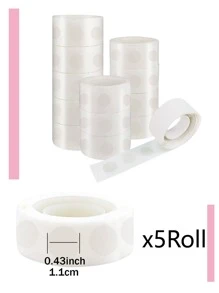 5卷裝TPR氣球膠日常多用途可移除點膠貼紙適用於派對氣球固定 - 無色 - 查看 4