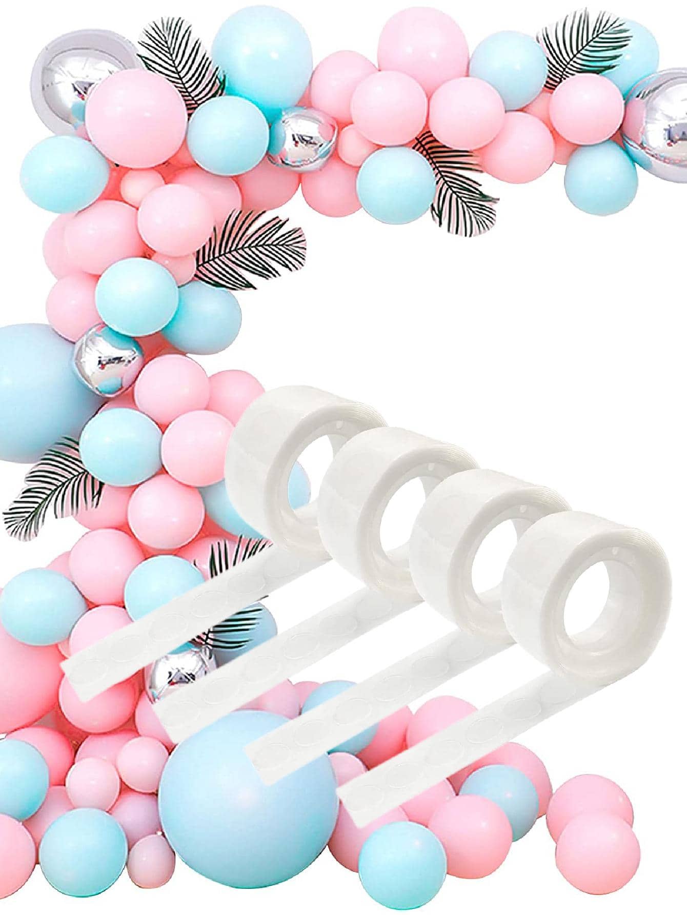 4 Cuộn TPR Bóng Keo Dán Hàng Ngày Đa Năng Có Thể Tháo Rời Chấm Keo Dán Cho Đảng Bóng Cố Định - Trong sáng - Xem 1