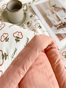 1pc Floral Pattern Quilt - Multicolor - View 9