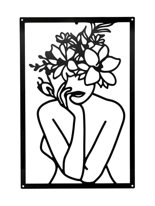 1pc Iron Wall Hanging, Modern Figure Design Hanging Decoration For Home