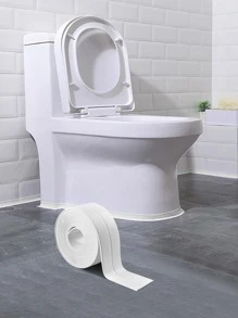 1pc PVC Sealing Sticker, Minimalist Plain Waterproof Sealing Sticker For Home - White - View 2