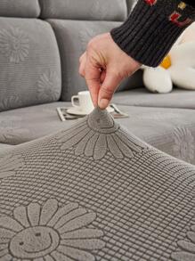 Họa Tiết Hoa Sofa Đệm, Sofa Polyester Hiện Đại Đệm Cho Gia Đình - Xám - Xem 7