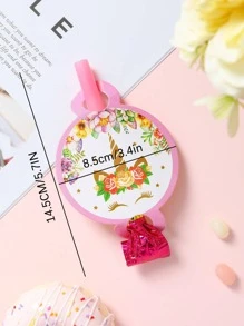 6 cái Unicorn Pattern Party Blower - Nhiều màu - Xem 4