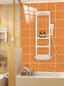 10 Cái/bộ Họa Tiết Kẻ Sọc Dán Tường PVC Chống Nước Tự Dán Tường Trang Trí Dán Cho Trang Trí Nhà - Màu Cam cháy - Xem 4
