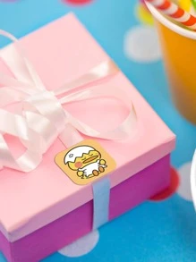 200張/卷卡通鴨子圖案拼貼可愛多用途貼紙DIY工藝品裝飾品手帳 - 彩色 - 查看 7