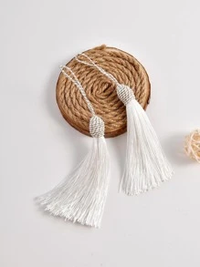 10pcs/set White Pendant, Simple Tassel Shaped Garment Tool For Sewing - White - View 4