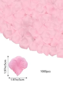 1000pcs/Set Romantic Pink Artificial Flower, Modern Faux Flower Petal For Party,Christmas