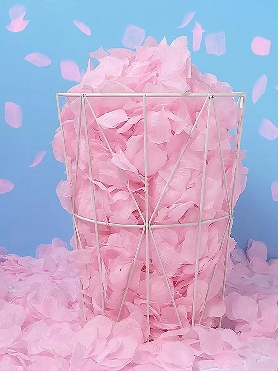 1000pcs/Set Romantic Pink Artificial Flower, Modern Faux Flower Petal For Party,Christmas