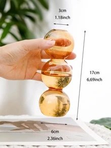 1入組玻璃創意花瓶裝飾 - 香檳色 - 查看 6