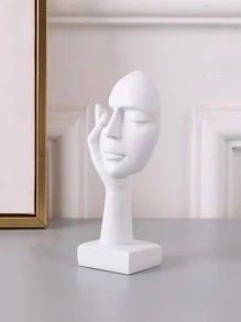 1pc Đồ trang trí thủ công bằng Polyresin, Thiết kế hình hiện đại Đồ trang trí cho phòng khách Quà tặng tốt nhất - trắng - Xem 4