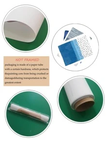 3 bức tranh in đồ họa có khung, bức tranh không khung bằng sợi tổng hợp hiện đại để trang trí nhà - Nhiều màu - Xem 7