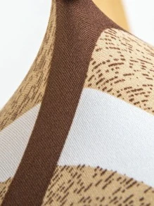 1入組幾何圖案辦公椅套現代滌綸辦公椅套 - 彩色 - 查看 3